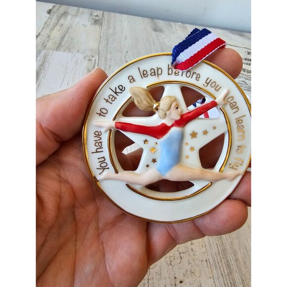 Lenox My star gymnast porcelain ornament new‎ RARE 871249 dreamer Xmas tree - Picture 2 of 8